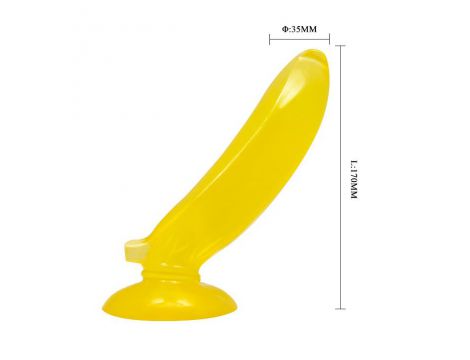 Dildo żelowe Baile Passionate Fruit z przyssawką żółte - 5