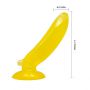 Dildo żelowe Baile Passionate Fruit z przyssawką żółte - 6