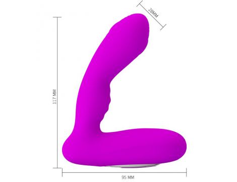 Masażer prostaty Pretty Love Piper fioletowy 12 funkcji USB - 4