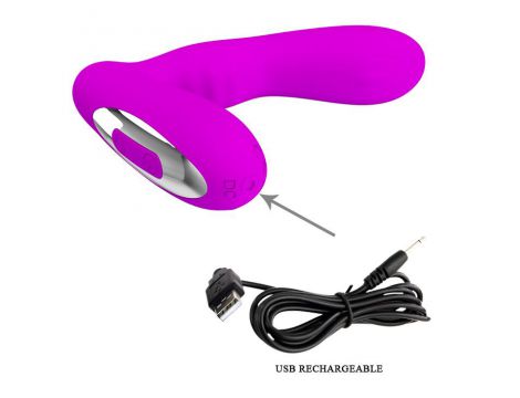 Masażer prostaty Pretty Love Piper fioletowy 12 funkcji USB - 6