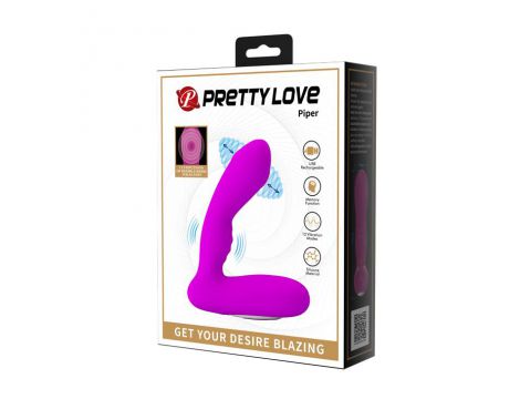 Masażer prostaty Pretty Love Piper fioletowy 12 funkcji USB - 7