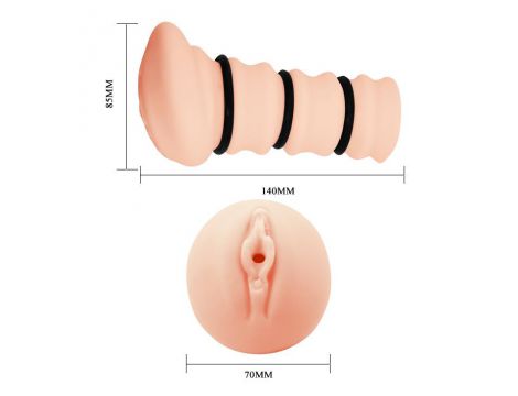 Realistyczny masturbator waginalny 3D Crazy Bull Rossi cielisty - 5