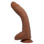 Realistyczne zakrzywione dildo Baile Alex jasnobrązowe z przyssawką - 3