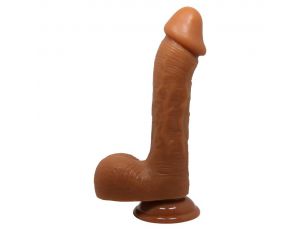 Realistyczne dildo Baile Johnson z przyssawką jasnobrązowe