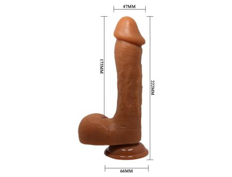 Realistyczne dildo Baile Johnson z przyssawką jasnobrązowe - 7