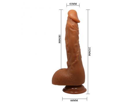 Dildo realistyczne zakrzywione Baile Jason z przyssawką jasnobrązowe - 7