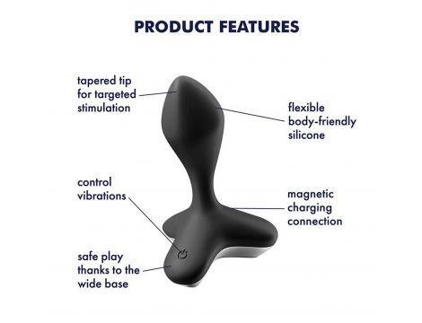 Wibrator analny Satisfyer Game Changer silikonowy czarny USB 12 cm - 3