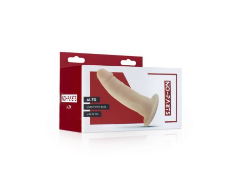 Dildo realistyczne Alex silikonowe No Parts beżowe 15 cm - 3