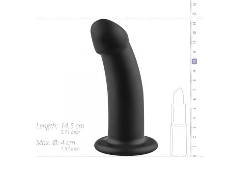 Dildo silikonowe No Parts Charlie czarny 14,5 cm - 11