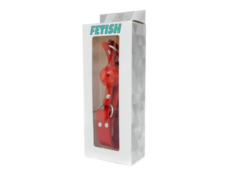 Knebel kulowy miękki z otworami powietrznymi Fetish B Series czerwony - 8