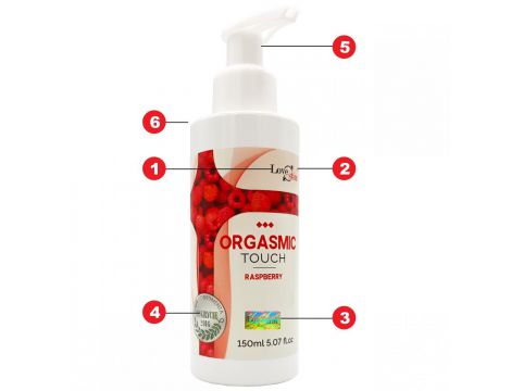 Olejek do masażu erotycznego LoveStim Orgasmic Touch malinowy 150ml - 2