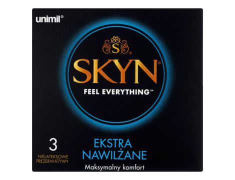 Prezerwatywy nielateksowe Skyn extra nawilżone 3 sztuki - 2