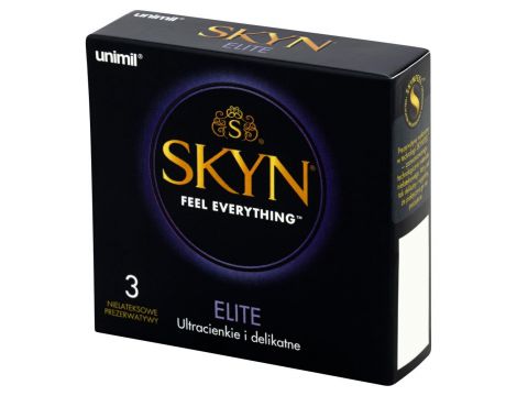 Prezerwatywy ultracienkie SKYN Elite nielateksowe nawilżane 3 szt