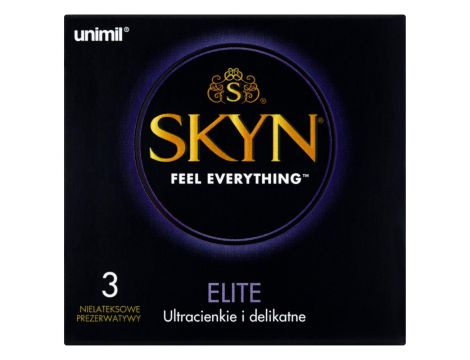 Prezerwatywy ultracienkie SKYN Elite nielateksowe nawilżane 3 szt - 2
