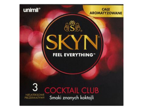 Prezerwatywy smakowe nielateksowe SKYN Cocktail Club 3 - 2