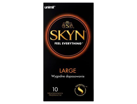 Prezerwatywy bezlateksowe Skyn Large nawilżane 10 sztuk