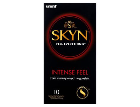Prezerwatywy SKYN Intense Feel stymulujące nawilżane nielateksowe 10 szt - 2