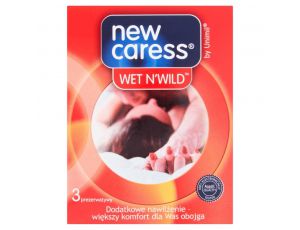 Prezerwatywy nawilżane New Caress 52 mm naturalne 3 szt