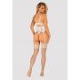 Gorset koronkowy i stringi Amor Blanco Obsessive biały L/XL - 5