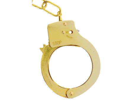 Kajdanki metalowe ToyJoy złote 6 cm - 2