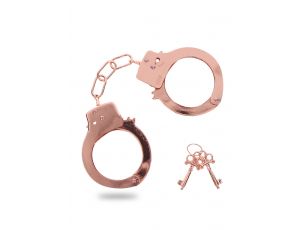 Kajdanki metalowe ToyJoy różowe złoto 6 cm