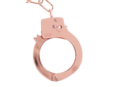 Kajdanki metalowe ToyJoy różowe złoto 6 cm - 3