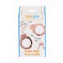 Kajdanki metalowe ToyJoy różowe złoto 6 cm - 3