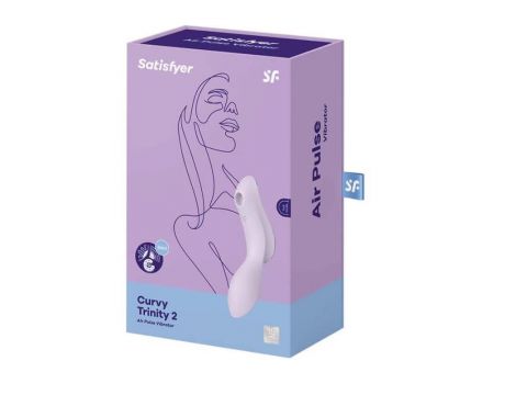 Wibrator Satisfyer Curvy Trinity 2 fioletowy z falami ciśnienia - 5