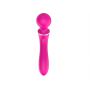 Masażer podwójny z nakładką silikonowy USB wodoodporny różowy 20 cm - 5