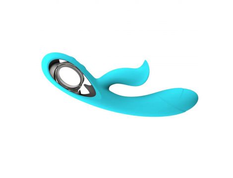 Wibrator króliczek B Series Lyla niebieski 12 funkcji USB - 5