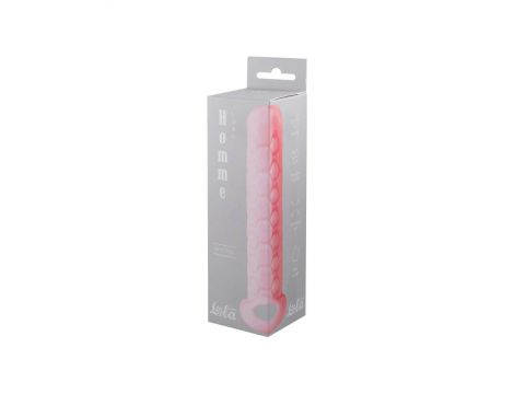 Przedłużka na penisa Homme Long różowa TPE 15,5 cm - 2