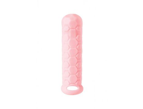 Przedłużka na penisa Homme Long różowa TPE 15,5 cm - 3
