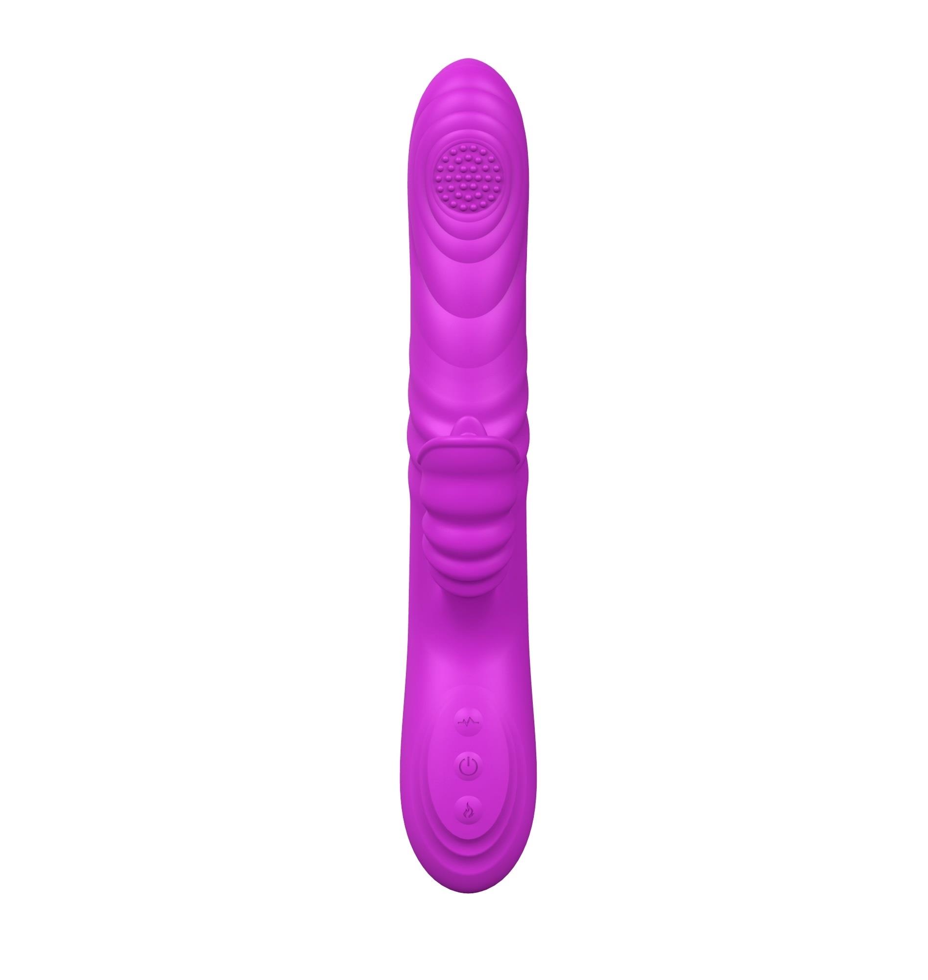 wibrator-angelia, usb 3 functions of thrusting / 20 vibrations purple