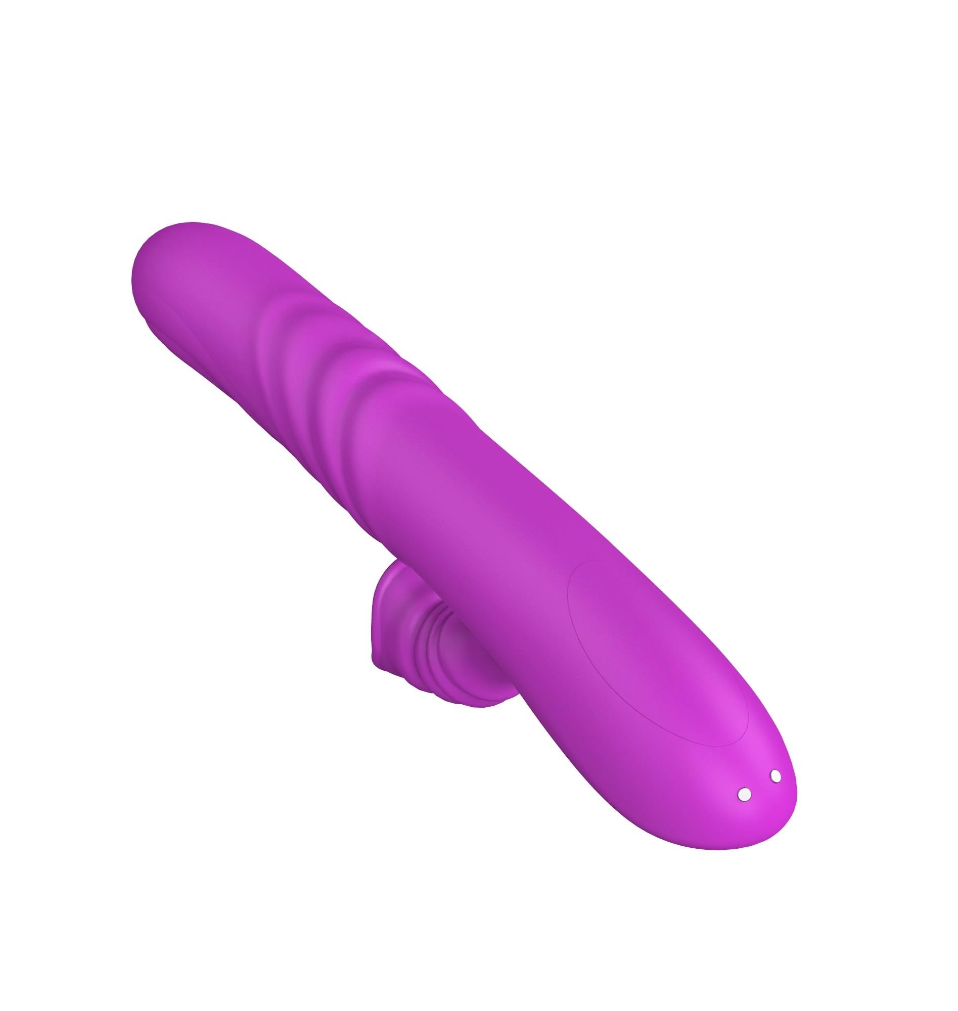 wibrator-angelia, usb 3 functions of thrusting / 20 vibrations purple