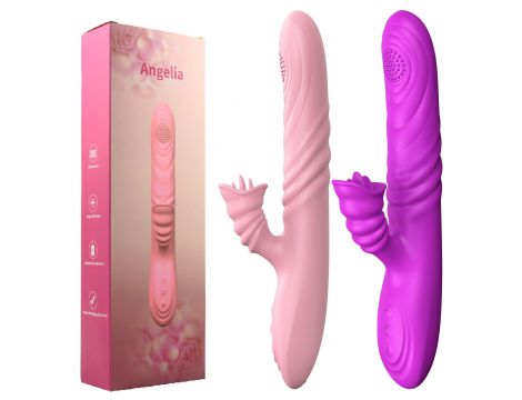 Wibrator Angelia z posuwem i rotacją Lyla fioletowy USB - 8