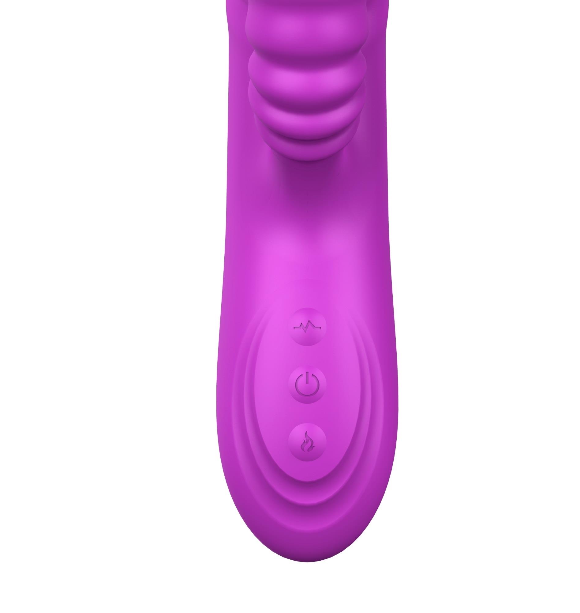 wibrator-angelia usb 3 functions of thrusting / 20 vibrations purple