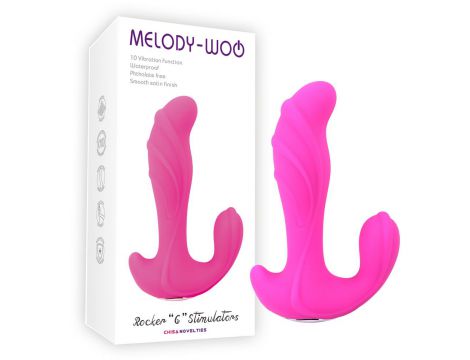 Wibrator analny silikonowy punktu G Melody Woo USB 15 cm