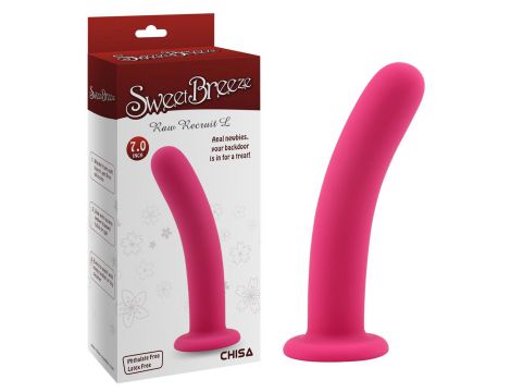 Dildo silikonowe Sweet Breeze Raw Recruit różowe 17,8 cm z przyssawką