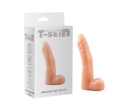 Dildo realistyczne T-skin cieliste 18 cm