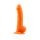 Realistyczne dildo silikonowe na przyssawkę pomarańczowe 21.5 cm Deluxe