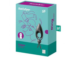 Pierścień wibrujący Satisfyer Sniper regulowany czarny USB