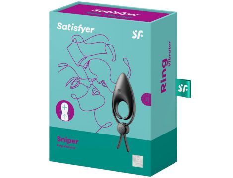 Pierścień wibrujący Satisfyer Sniper regulowany czarny USB