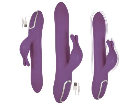 Wibrator króliczek Isabella silikonowy fioletowy USB 5 funkcji wodoodporny - 2