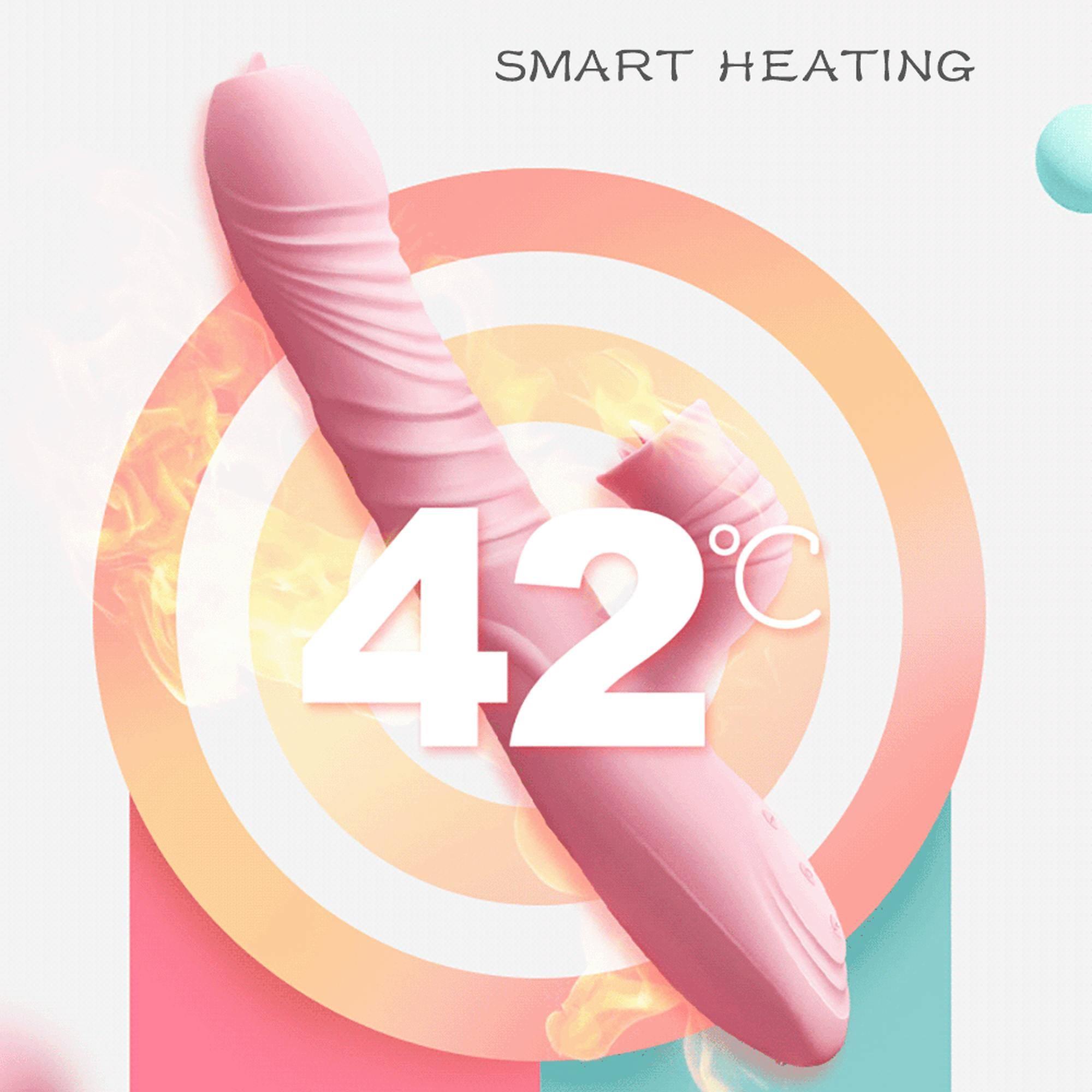 wibrator królik grzejący zwinny języczek rotuje