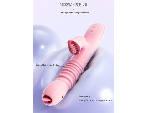 Wibrator Lyla z ząbkami łechtaczki języczkiem G analny różowy USB - 4