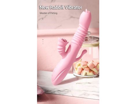 Wibrator Lyla z ząbkami łechtaczki języczkiem G analny różowy USB - 7
