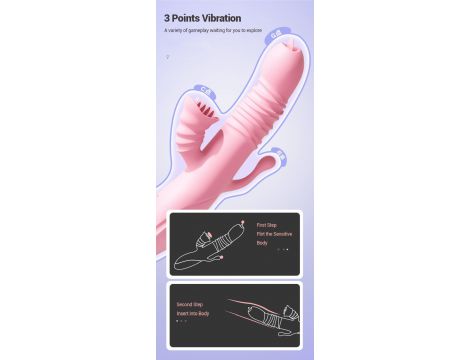 Wibrator Lyla z ząbkami łechtaczki języczkiem G analny różowy USB - 10