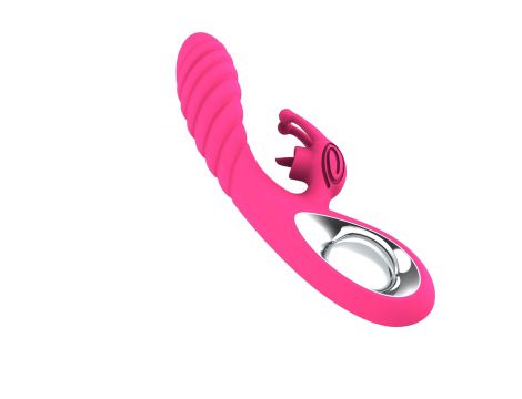 Wibrator króliczek silikonowy Vicky 36 funkcji USB różowy - 2