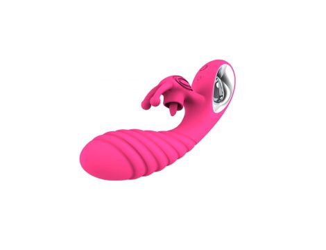Wibrator króliczek silikonowy Vicky 36 funkcji USB różowy - 4