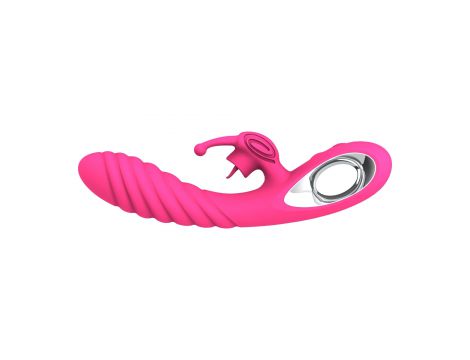 Wibrator króliczek silikonowy Vicky 36 funkcji USB różowy - 6